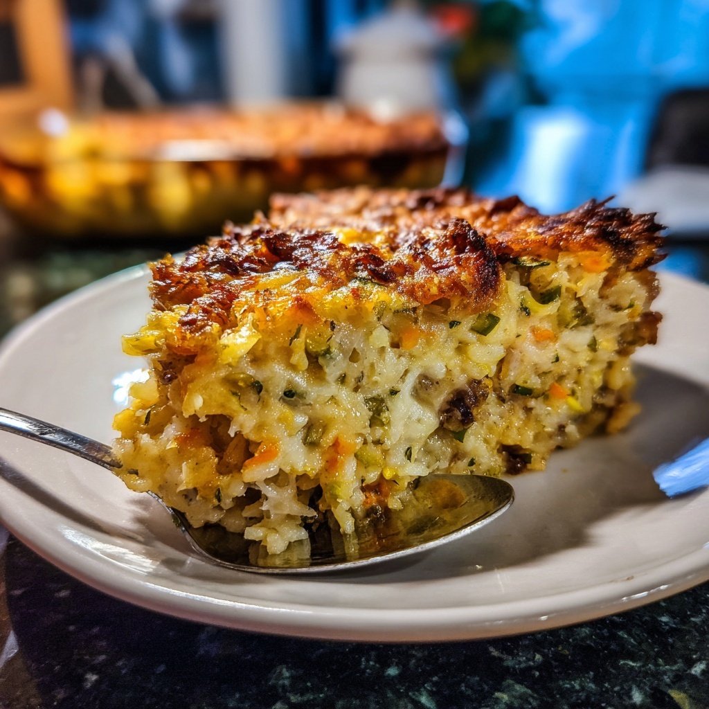 Abendessen mit Reisauflauf