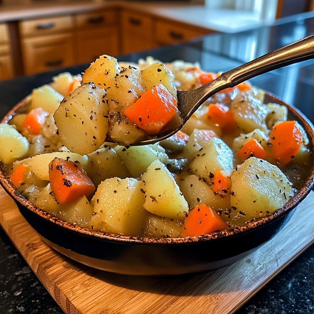 Möhren untereinander – Möhren-Kartoffeln-Eintopf