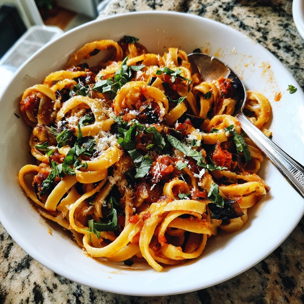 Internationale Küche Italienische Pasta alla Norma