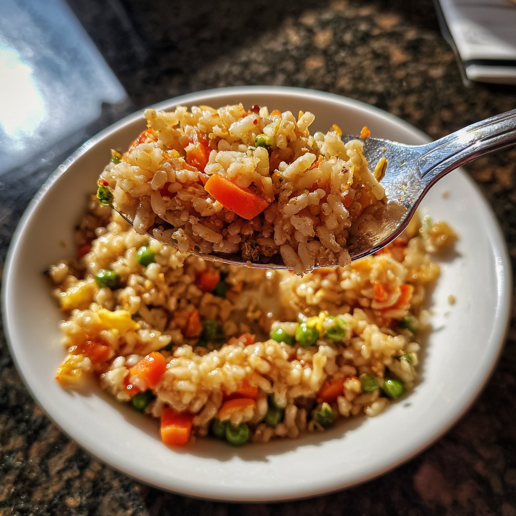 Mittagessen mit Reis