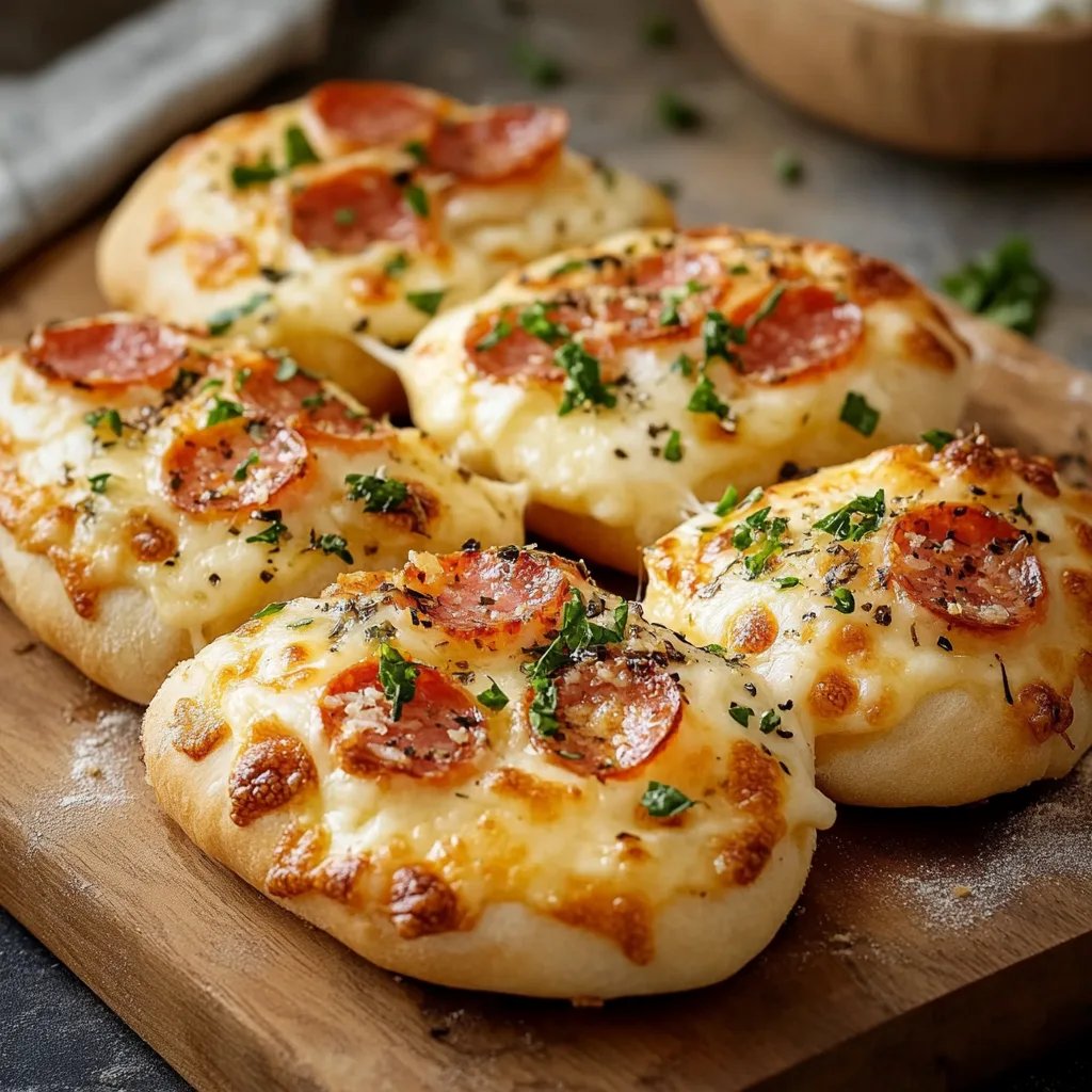 Pizzabrötchen mit Crème fraîche