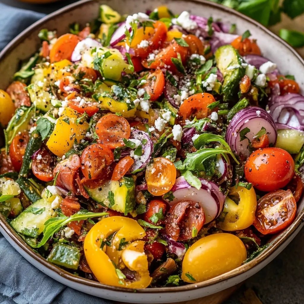 Sommerlicher gehackter Tomaten-Pfirsich-Salat