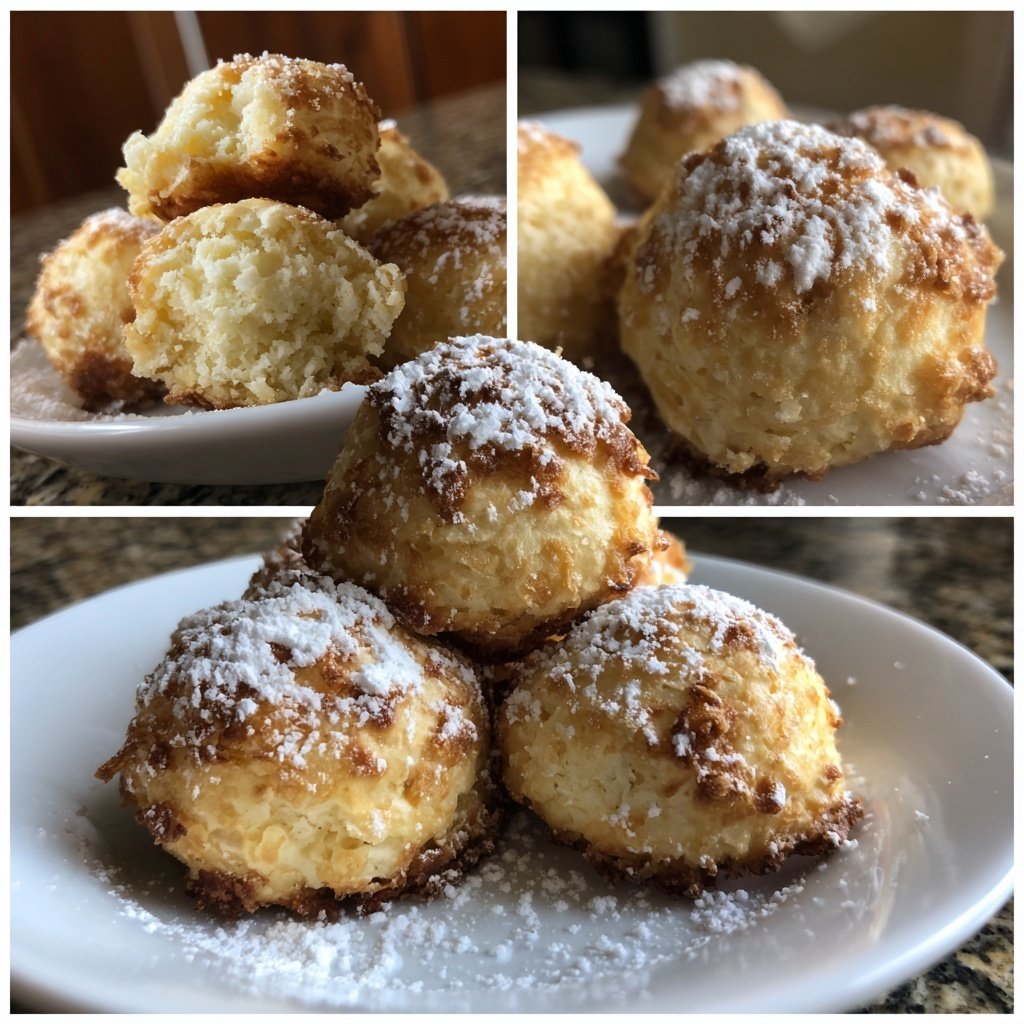 Quarkbällchen mit Joghurtteig