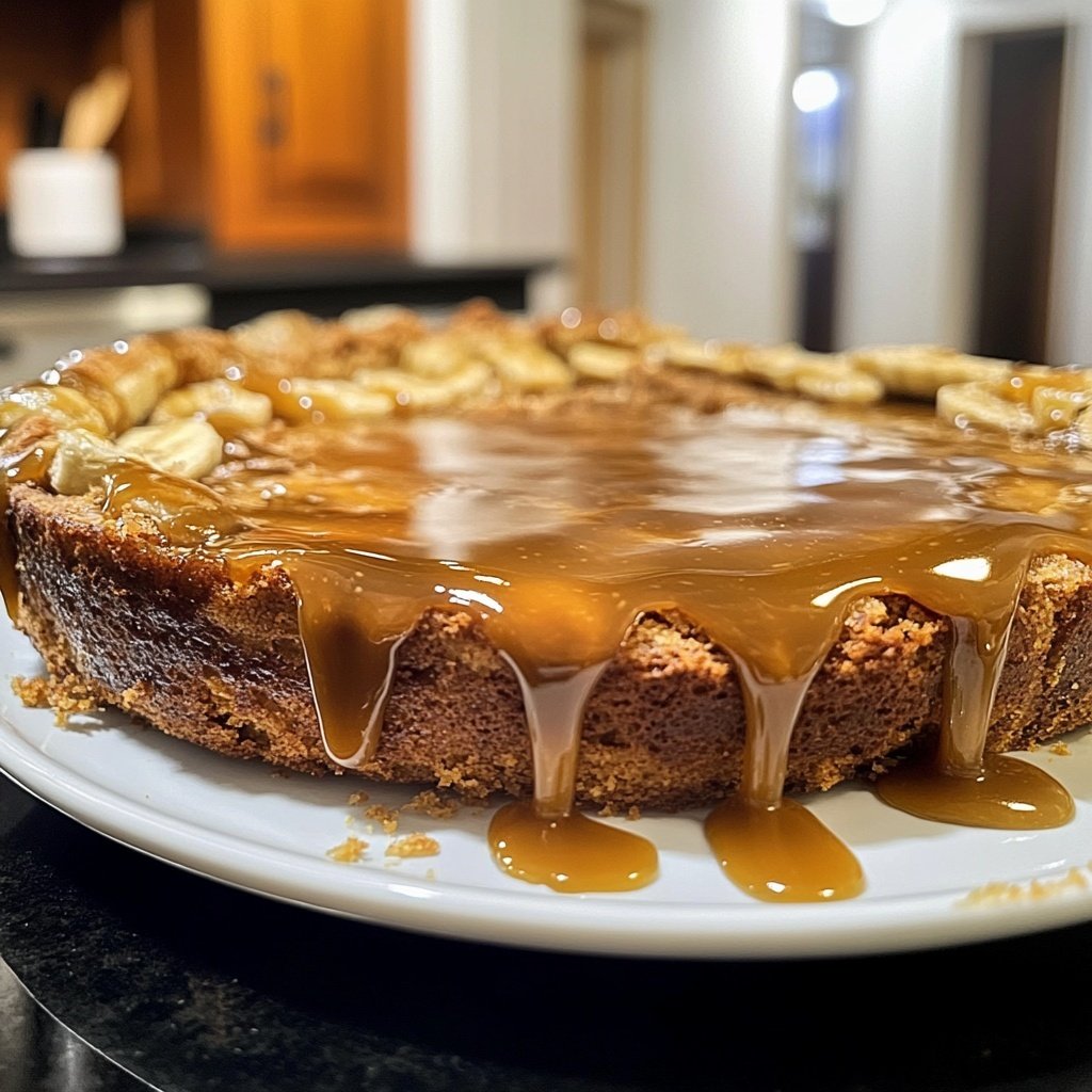 Bananenbrot mit Karamell