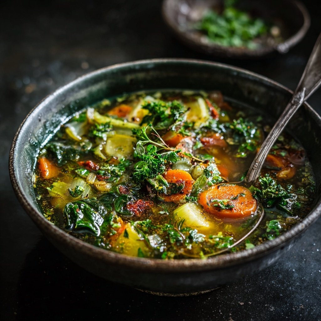 Kalorienarme Gemüse Suppe Mit Lauch