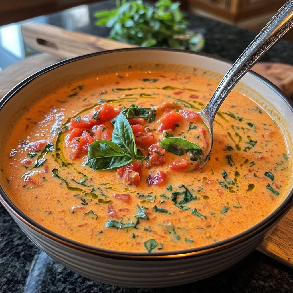 Tomatensuppe mit Sahne