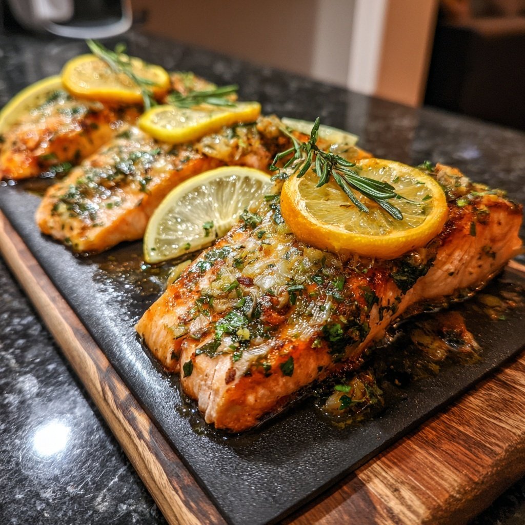 Kalorienarme Ofen Lachs Mit Zitrone