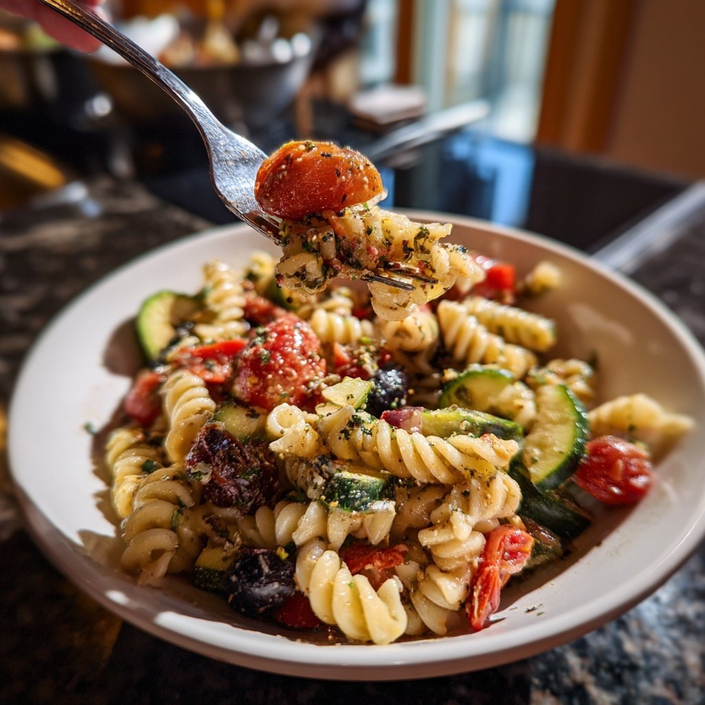 Mediterraner Nudelsalat Leicht