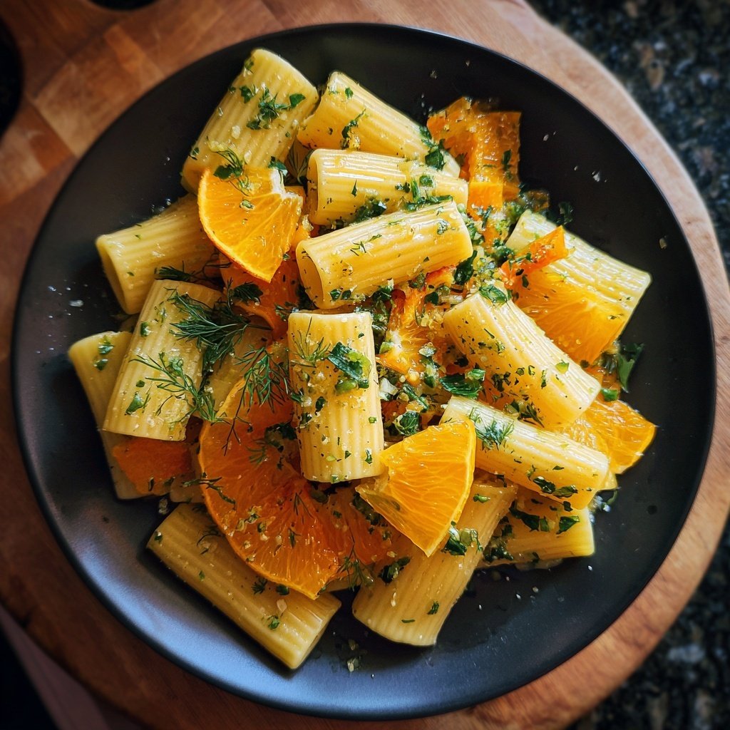 Rigatoni mit Fenchel und Orange
