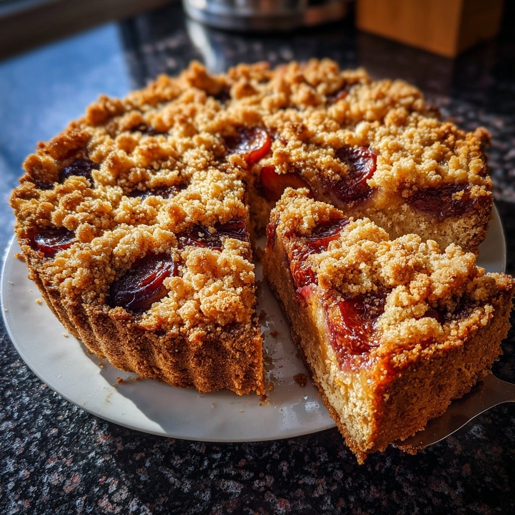 Kuchen mit Zwetschgen und Streuseln